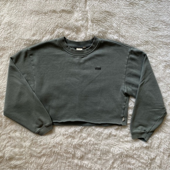 Vans Tops - Cropped Vans crewneck Sweatshirt - grey/blue